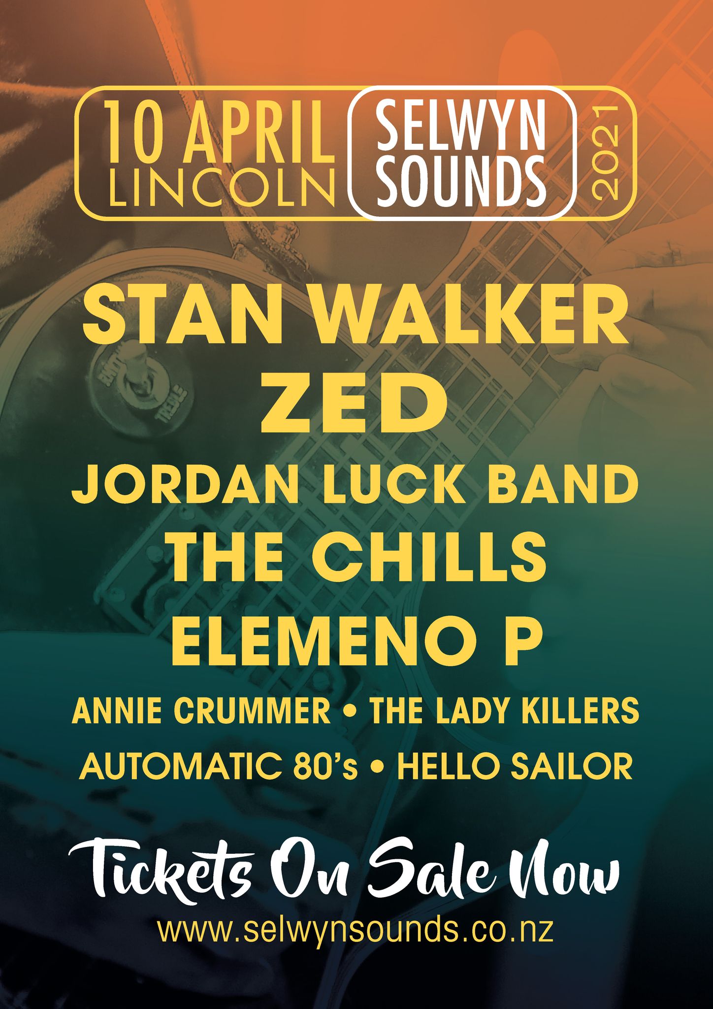 Selwyn Sounds 2022 official poster